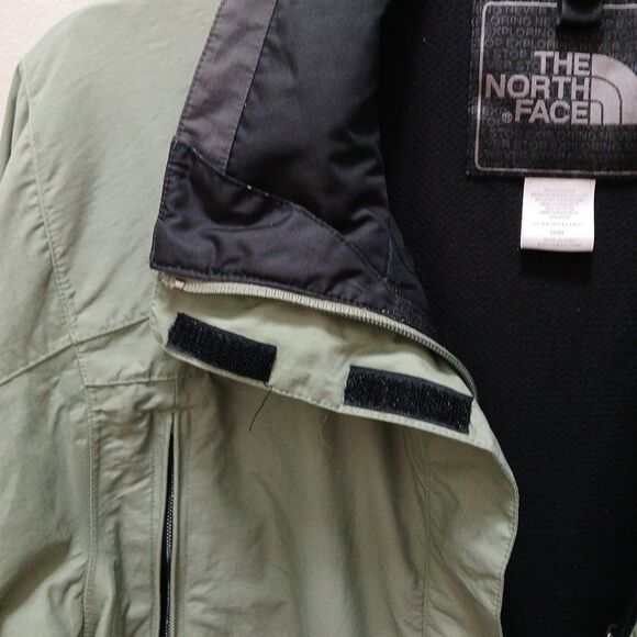 North Face Womens M HyVent Waterproof Jacket Coat Green/Gray  Full Zip Pockets - Picture 11 of 16
